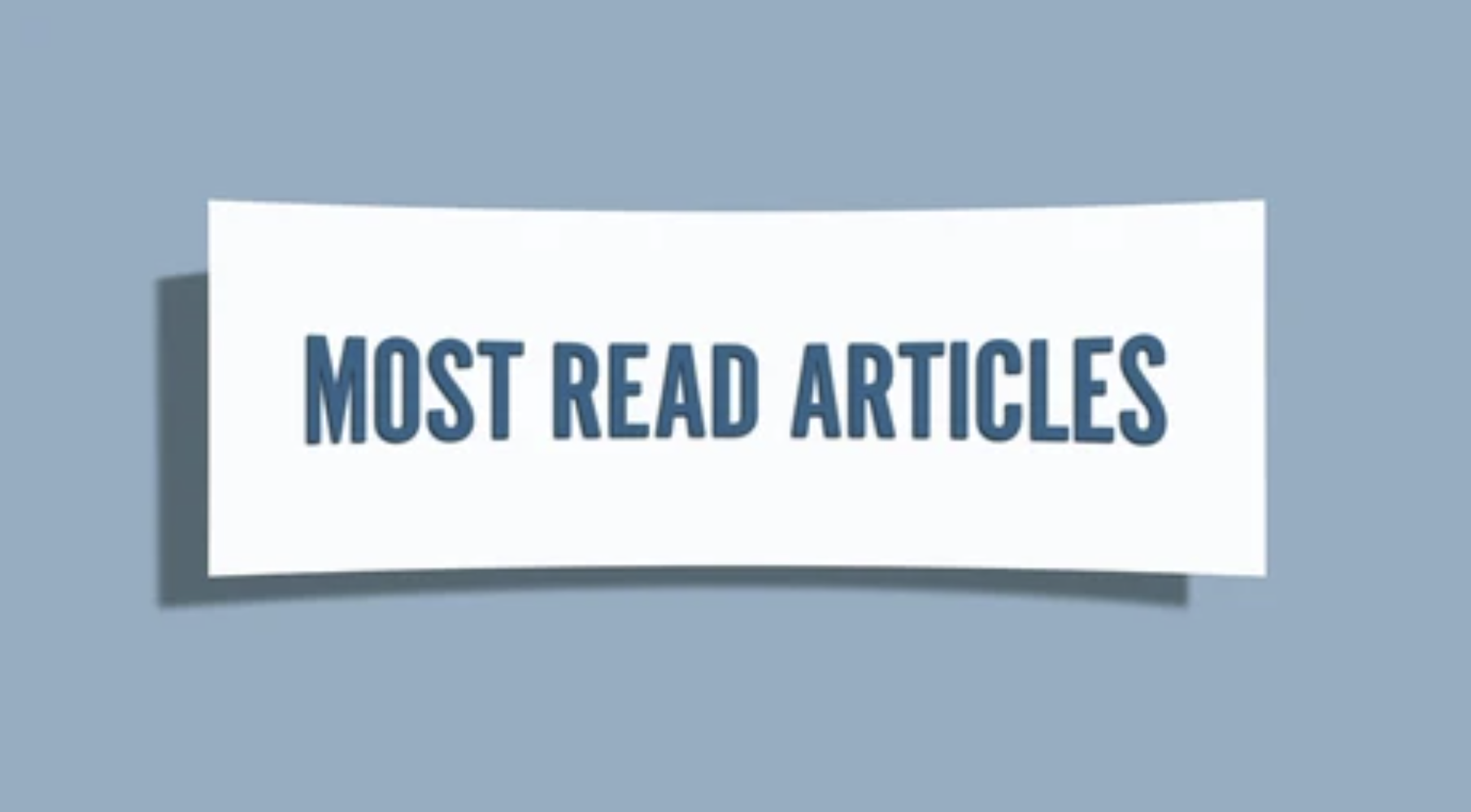 Most read articles